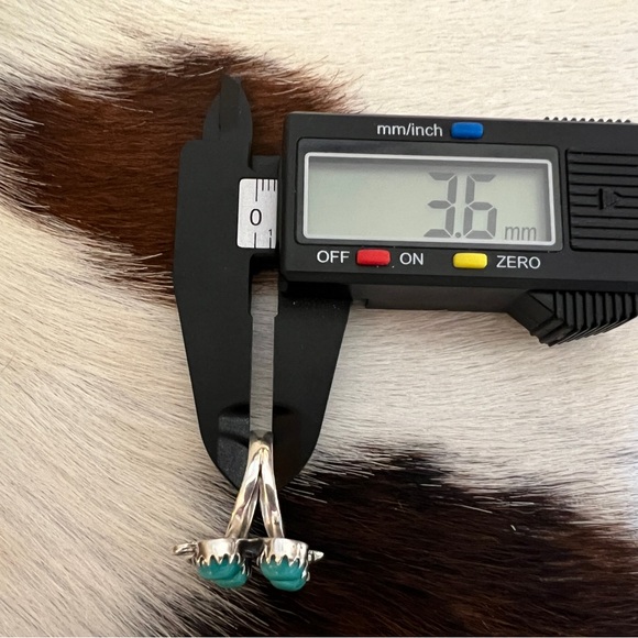 ❤️ Kingman Turquoise Statement Sterling Navajo Butterfly Bee Size 6 Ring 6 Grams - Picture 17 of 17